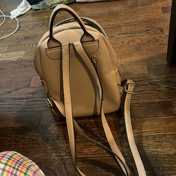 tan mini backpack - Picture 3 of 5